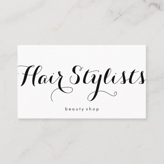 Extravaganter Schriftart Minimalistisch Visitenkarte (Vorderseite)