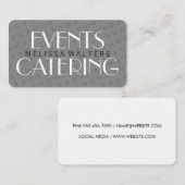 Extravaganter Schriftart/Polka-Punkte Visitenkarte (Vorne/Hinten)