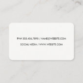 Extravaganter Schriftart/Polka-Punkte Visitenkarte (Rückseite)