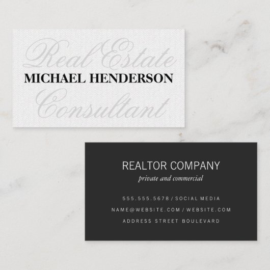 Extravaganter Schriftart Wavy Visitenkarte (Vorne/Hinten)