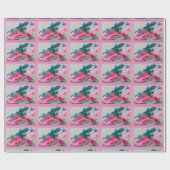 Extravaganter Schuh mit Rose Geschenkpapier (Flach)