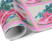 Extravaganter Schuh mit Rose Geschenkpapier (Rolleneckpunkt)