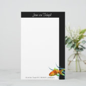 Extravaganter Schwanz oranda Goldfish Briefpapier (Stehend Vorderseite)