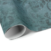 Extravaganter Schwarzer Bildlauf Geschenkpapier (Rolleneckpunkt)