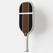 Extravaganter schwarzer Split-Panel-Cocoa-Racing-S Pickleball Schläger (Links)