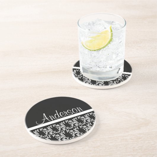 Extravaganter Schwarzer Untersetzer (Seite)