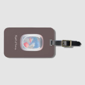 Extravaganter Schweineflieger Gepäckanhänger (Vorderseite (Horizontal))