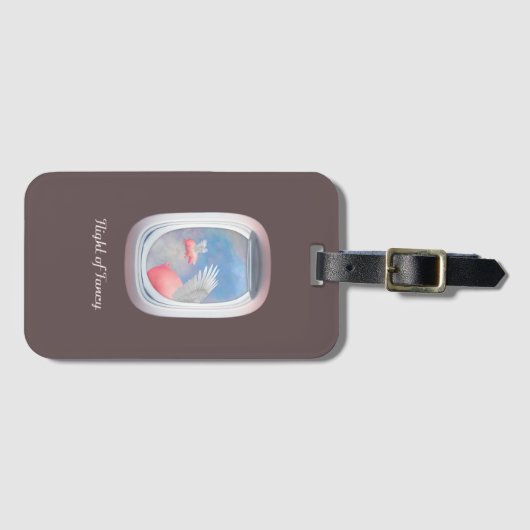 Extravaganter Schweineflieger Gepäckanhänger (Vorderseite (Horizontal))