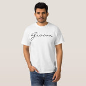 Extravaganter Script Groom T - Shirt (Vorne ganz)