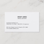 Extravaganter Script-Schriftart | Leder | Hair Sty Visitenkarte (Rückseite)