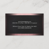 Extravaganter Script-Schriftart | Leder | Metallis Visitenkarte (Rückseite)