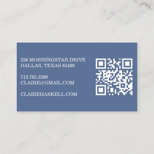 Extravaganter Script Soft Summer Minimalistisch Mo Visitenkarte (Rückseite)