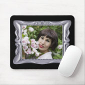 Extravaganter Silver Frame Foto hinzufügen Mousepad (Mit Mouse)