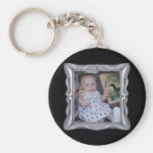 Extravaganter Silver Frame Foto hinzufügen Schlüsselanhänger (Vorne)