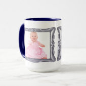 Extravaganter Silver Frame Foto hinzufügen Tasse (Vorderseite Links)