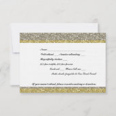 Extravaganter Silver Gold Glitzer Look Event UAWG RSVP Karte (Vorderseite)