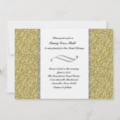 Extravaganter Silver Gold Glitzer Schauveranstaltu Einladung (Vorderseite)