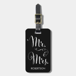 Extravaganter Skript-Herr u. Frau Luggage Tag Gepäckanhänger