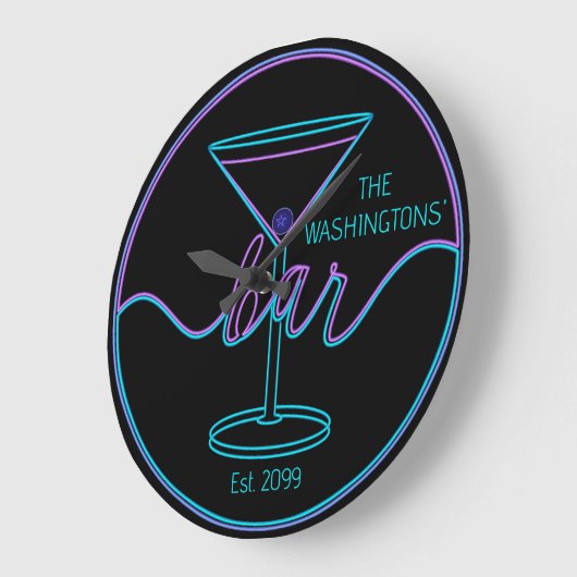 Extravaganter SkriptSpaß Bar Große Wall-Uhr Wanduhr (Winkel)