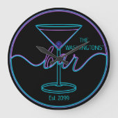 Extravaganter SkriptSpaß Bar Große Wall-Uhr Wanduhr (Vorderseite)