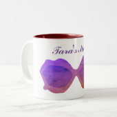 Extravaganter Sonnenbrille-individueller Name Zweifarbige Tasse (Vorderseite Links)