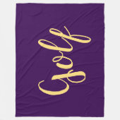 Extravaganter Spaß GOLF-Skript Tiefer Lila Hinterg Fleecedecke (Vorderseite)