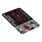 Extravaganter Spitzenzuckerschädel Speichern Sie d Magnet (Rechte Seite)