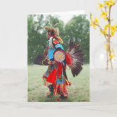 Extravaganter Tänzer Karte (Gelbe Blume)