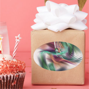 Extravaganter Tänzer Ovaler Aufkleber