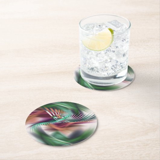 Extravaganter Tänzer Runder Pappuntersetzer (Vor Ort)