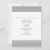 Extravaganter Text-Abschluss: Silber Einladung (Rückseite)