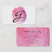 Extravaganter Text der Farbe Rosa Visitenkarte (Vorne/Hinten)