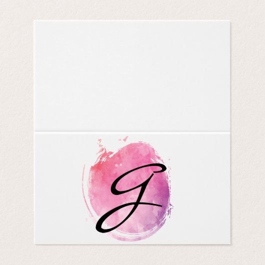 Extravaganter Text der Farbe Rosa Visitenkarten (Außenseite Aufgefaltet)