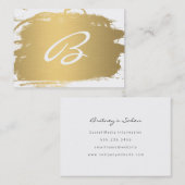 Extravaganter Text in Luxe-Gold-Pinsel Visitenkarte (Vorne/Hinten)
