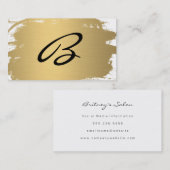 Extravaganter Text in Luxe-Gold-Pinsel Visitenkarte (Vorne/Hinten)
