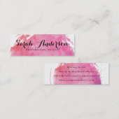 Extravaganter Text in Rosa Mini Visitenkarte (Vorne/Hinten)