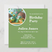 EXTRAVAGANTER TURTLE BIRTHDAY CAKE EINLADUNG (Rückseite)