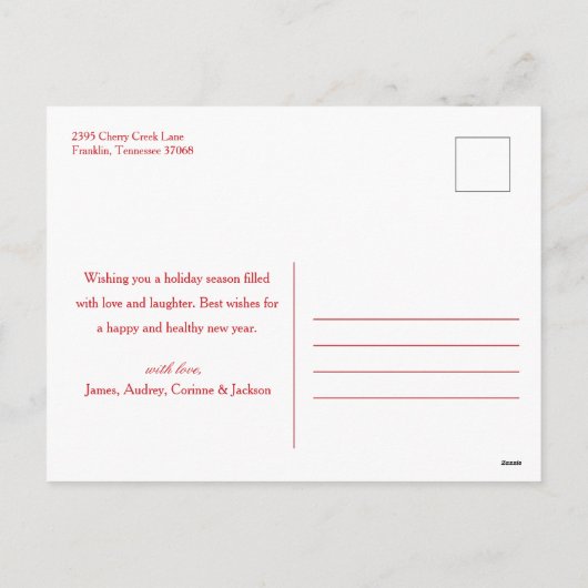 Extravaganter Typ Frohe Weihnachten Foto (Rückseite)