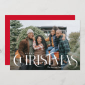 Extravaganter Typ Frohe Weihnachten Foto (Vorne/Hinten)