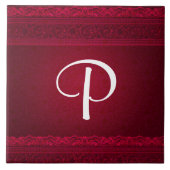 Extravaganter und eleganter roter Hintergrund Stil Fliese (Vorderseite)