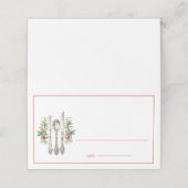 Extravaganter Urlaub Silverware Frohe Weihnachten Platzkarte (Außenseite Aufgefaltet)