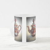 Extravaganter verzierter antiker englischer mattglastasse (Vorderseite Links)