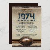 Extravaganter Verzierter Fußball 50 Jahre High Sch Einladung (Vorne/Hinten)