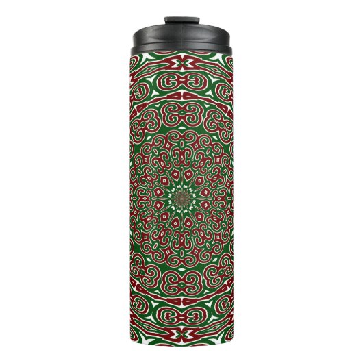 Extravaganter Verzierter Maximalist Groovy Christm Thermosbecher (Vorderseite)