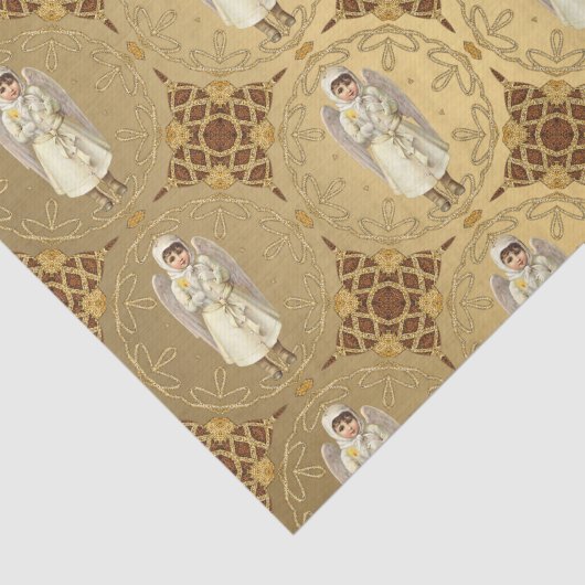 Extravaganter Viktorianischer Angel Seidenpapier (Ausschnitt)