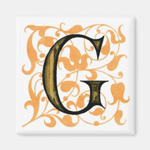 Extravaganter Vintager Buchstabe "G" — Magnet