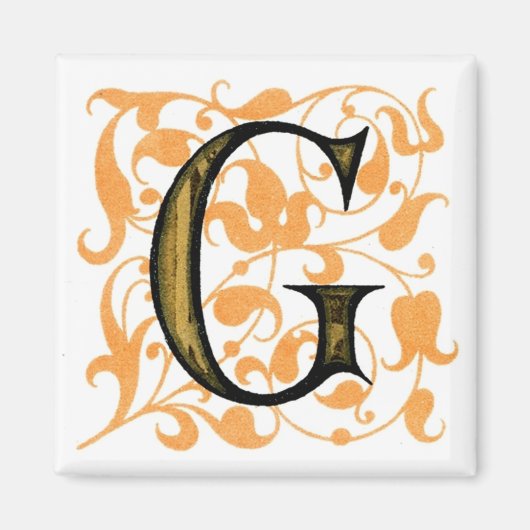 Extravaganter Vintager Buchstabe "G" — Magnet (Vorne)