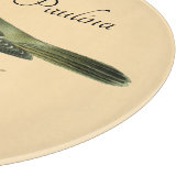 Extravaganter Vogel auf Peach Personalisiert Schneidebrett (Ecke)