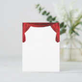 Extravaganter Vorhang aus rotem Samt Einladungspostkarte (Stehend Vorderseite)