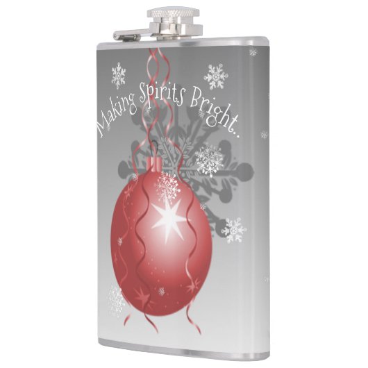 Extravaganter Weihnachtsanstrich Flachmann (Links)